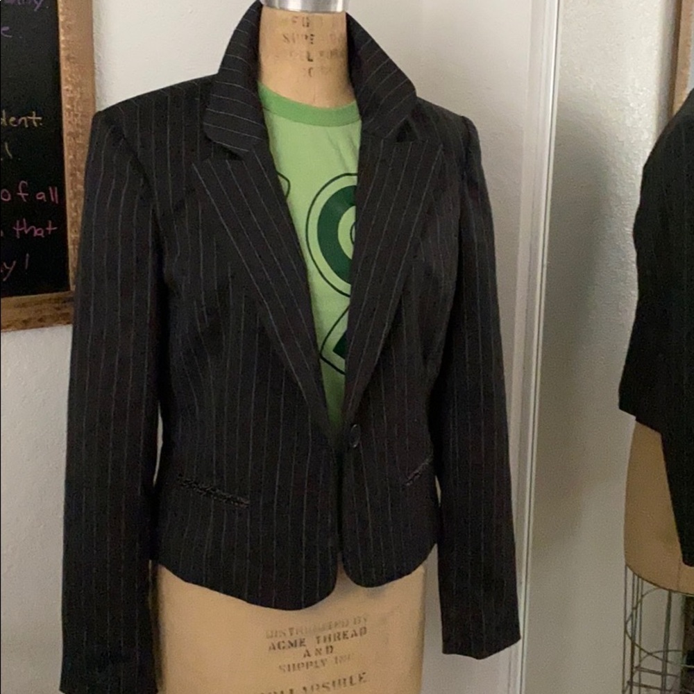 Short Striped Blazer